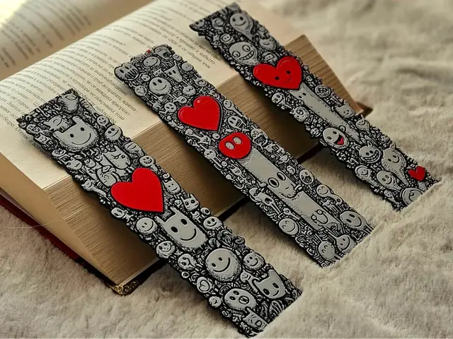 HueForge model: Love Doodles - Bookmarks Set by C3D