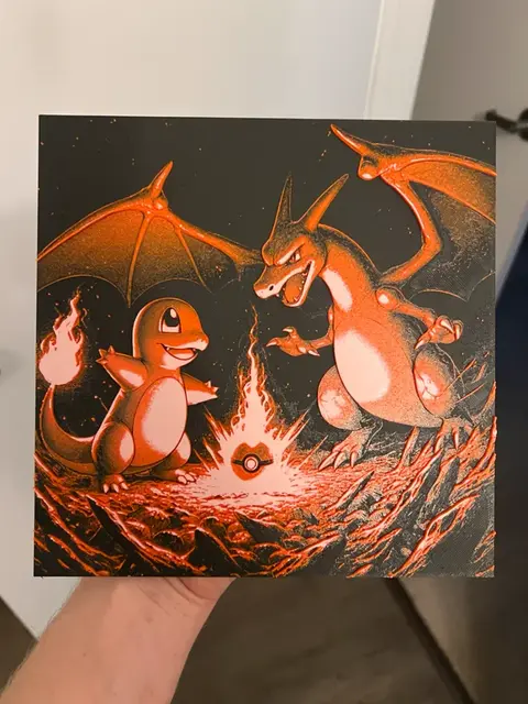 HueForge model: Charmander and Charizard Hueforge NO AMS Needed by RP47 Designs