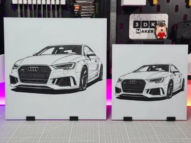 Audi A3 - Hueforge - 3 Colors