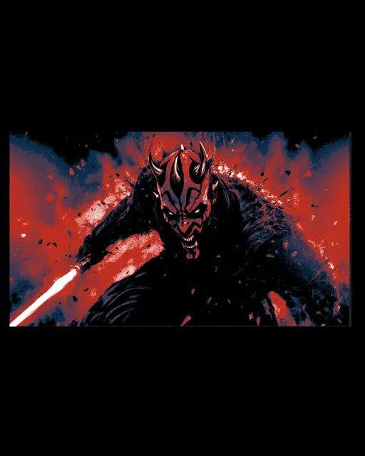 HueForge model: Fan art depictions of the sith Darth Maul - Aggression  is Key - Wall art with hueforge by BooneCo3d