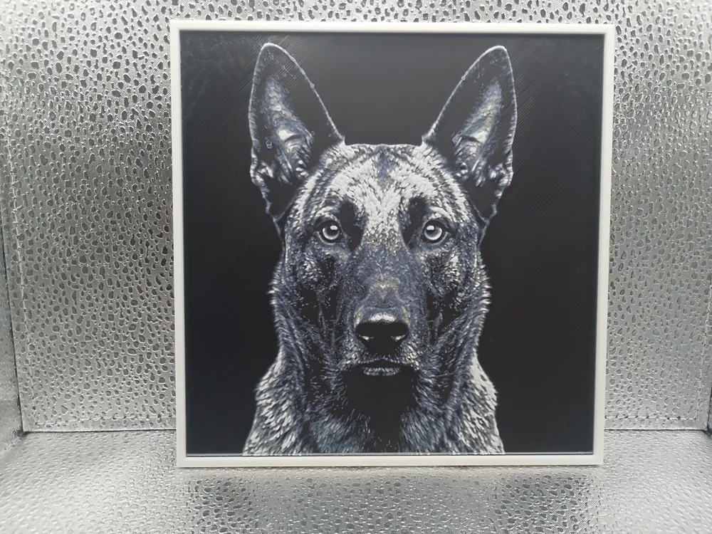 Dutch Shepherd - Hueforge by Borishotch Industries HueForge model: Dutch Shepherd - Hueforge by Borishotch Industries