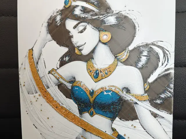 HueForge model: Princess Jasmine by TheHueforgeLady
