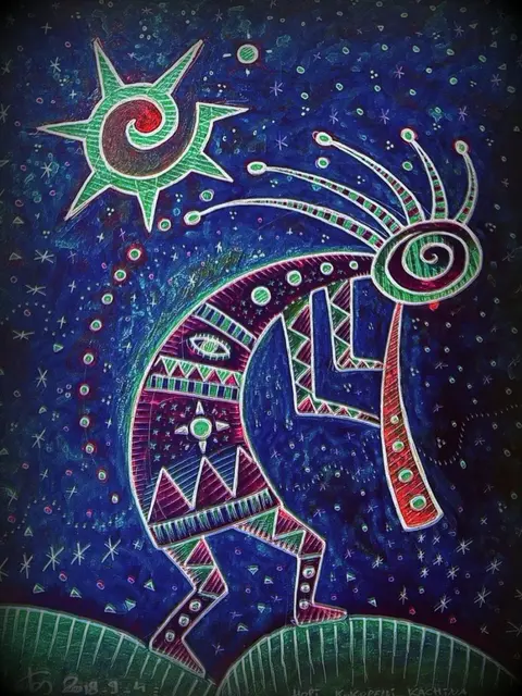 HueForge model: Kokopelli - joueur de flûte by Cré'Art 3D