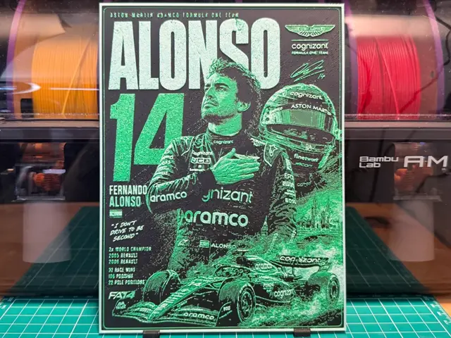 HueForge model: Fernando Alonso Poster by liv_3d