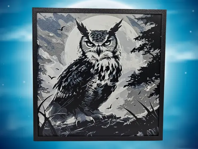 HueForge model: Nightwing Owl by BusyKikiBee