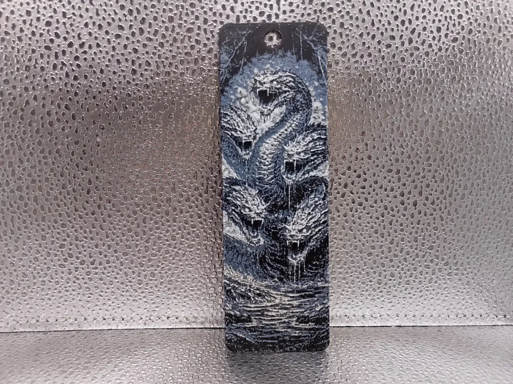 Hydra Bookmark – Hueforge by Borishotch Industries HueForge model: Hydra Bookmark – Hueforge by Borishotch Industries