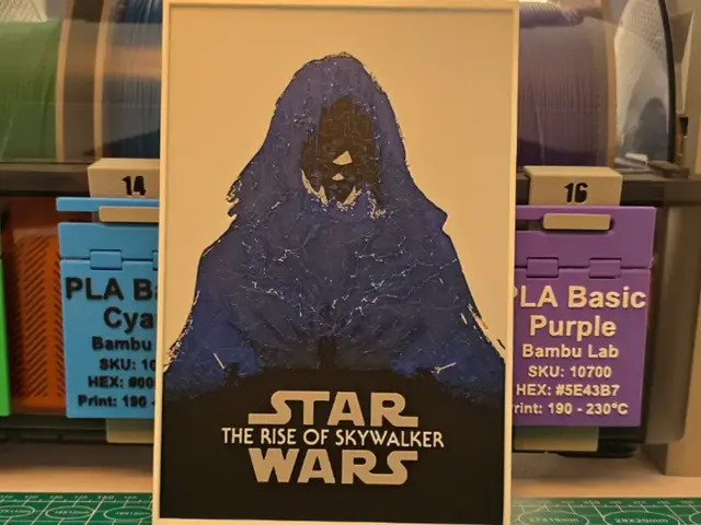 HueForge model: Star Wars: The Rise of Skywalker - Hueforge Art by Lumpy3D