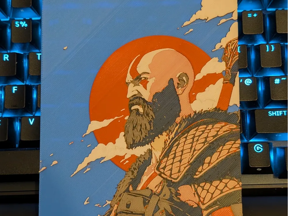 God of War Kratos Hueforge by S0und_Lab HueForge model: God of War Kratos Hueforge by S0und_Lab