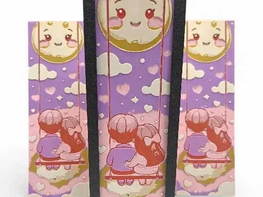 HueForge model: Moon Swing Love 50mm x 150mm Bookmark by MythicHue's