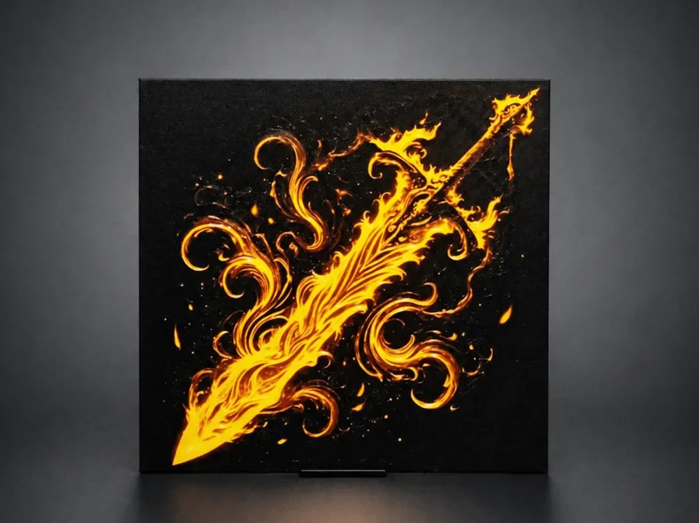 Blade of Inferno - The Eternal Flame by Aleksandr HueForge model: Blade of Inferno - The Eternal Flame by Aleksandr