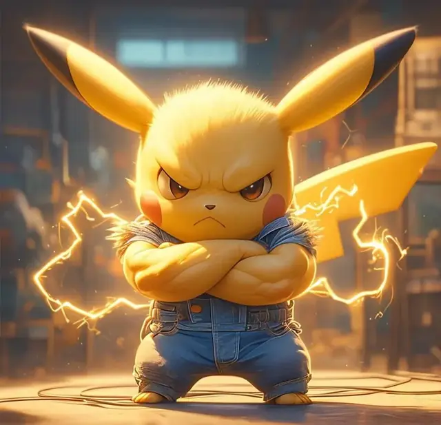 HueForge model: Pikachu Mega Flex by Garuda3D