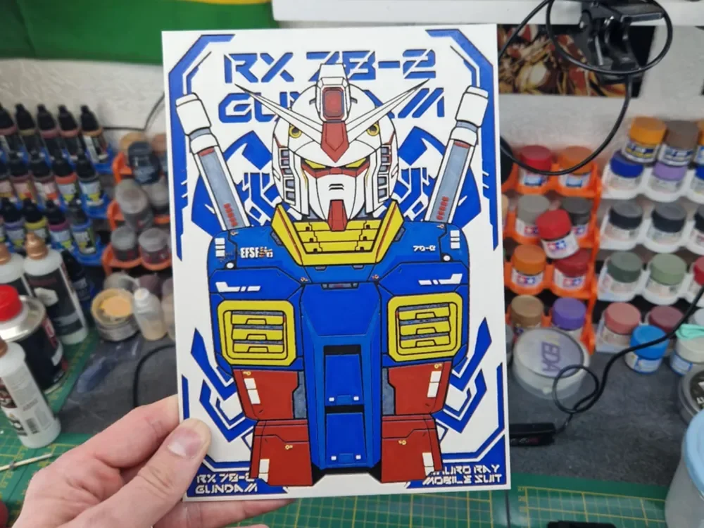 Gundam Hueforge - RX 78-2 by Dakiren HueForge model: Gundam Hueforge - RX 78-2 by Dakiren