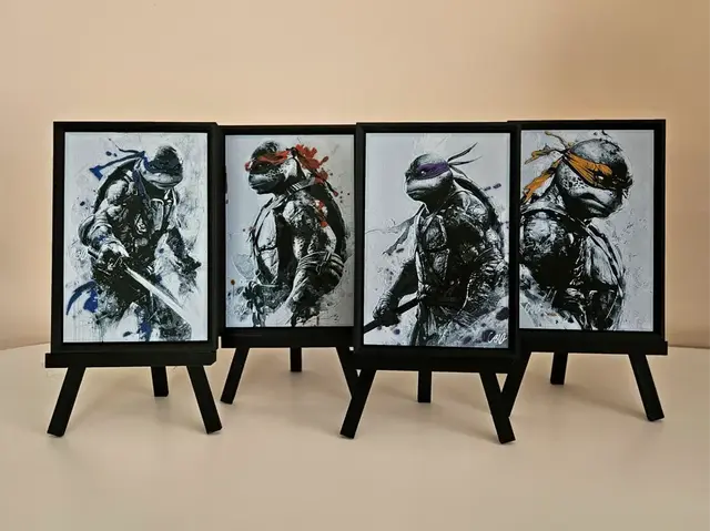HueForge model: Teenage Mutant Ninja Turtles - Set Of Paintings by C3D