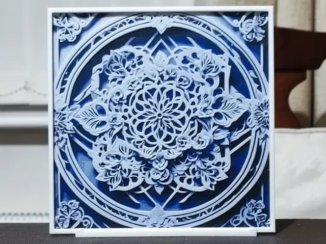 HueForge model: Paperart Rosette - HueForge 3 Color by BoDad