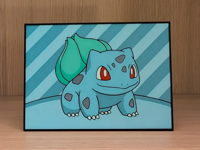 HueForge model: Bulbasaur Hueforge & Frame by Nextopia