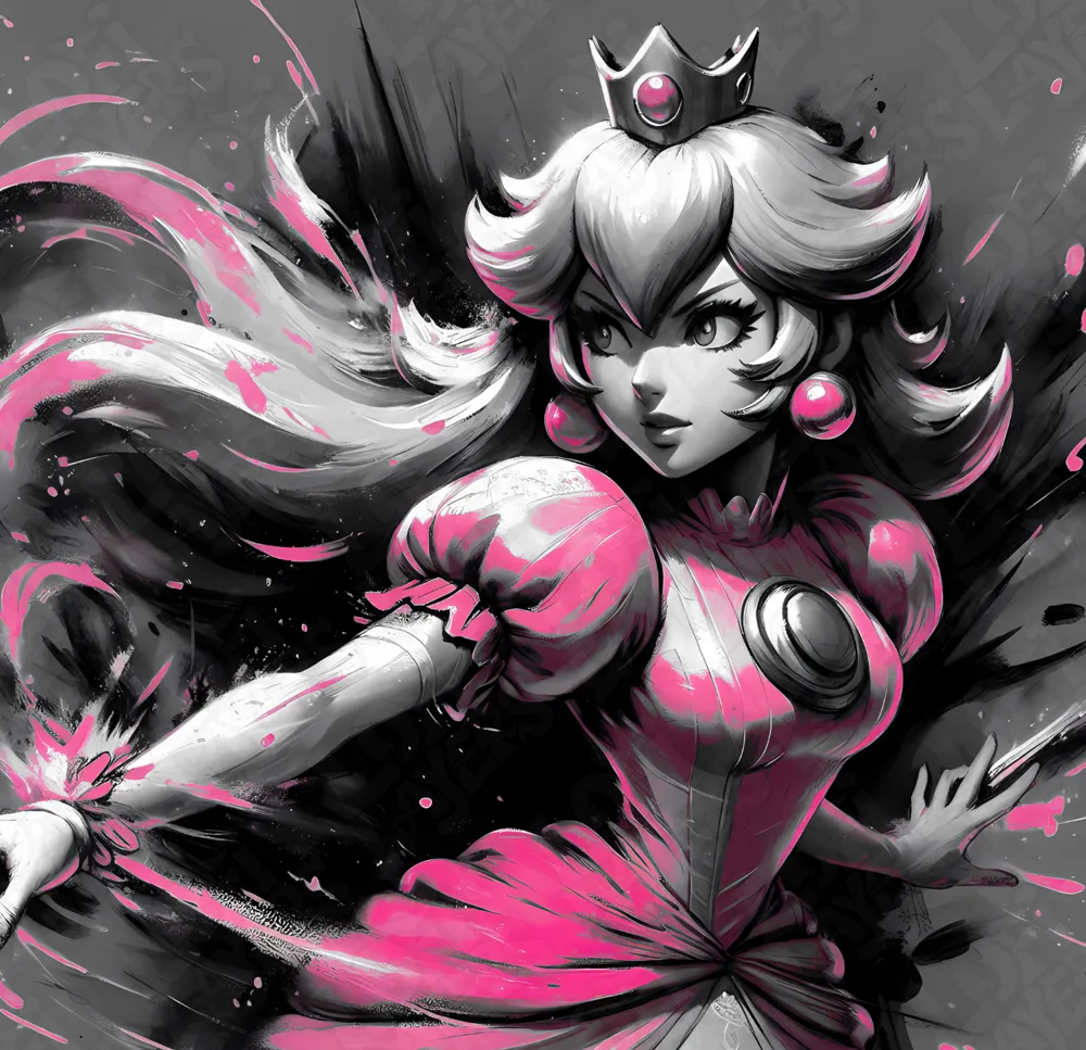 Princess Peach Hueforge by LoFi Layers HueForge model: Princess Peach Hueforge by LoFi Layers