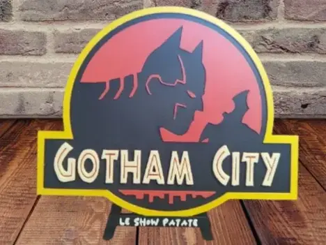 HueForge model: Batman X Jurassic Park ( Gotham City ) Hueforge by leshowpatate