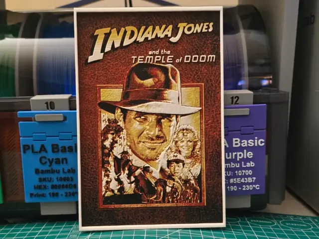 HueForge model: Indiana Jones and the Temple of Doom - Hueforge by Lumpy3D