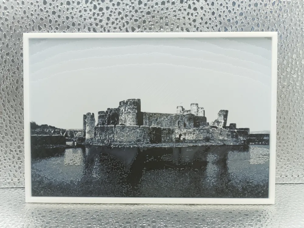 Caerphilly Castle - Hueforge by Borishotch Industries HueForge model: Caerphilly Castle - Hueforge by Borishotch Industries