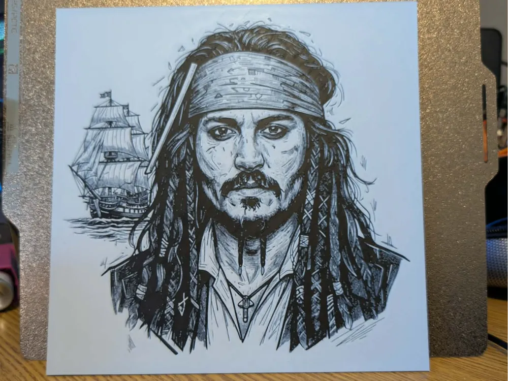 Jack Sparrow - Jonny Depp - Hueforge by 3dGlow HueForge model: Jack Sparrow - Jonny Depp - Hueforge by 3dGlow