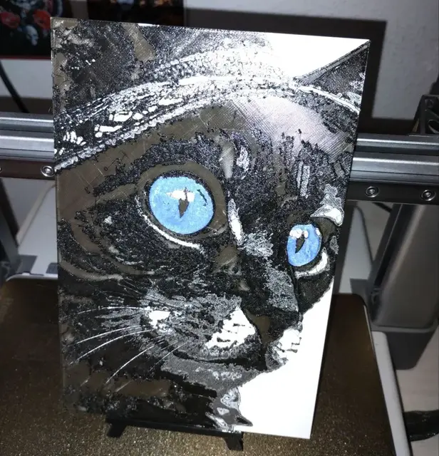 HueForge model: BLUE EYED CAT by FYTY112
