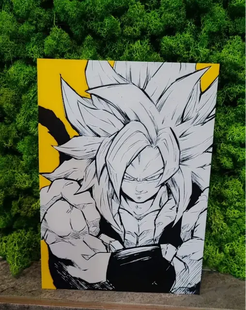 HueForge model: Gogeta  (custom colour background) by Garuda3D