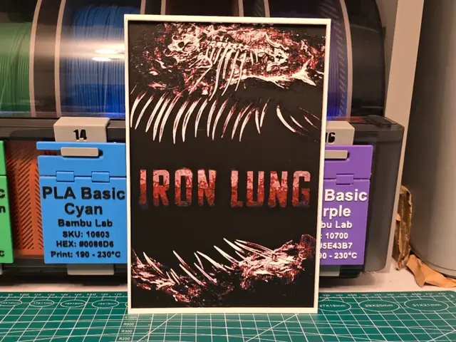 HueForge model: Iron Lung Movie Poster - Hueforge Art by Lumpy3D