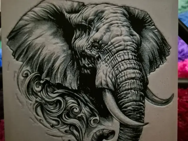 HueForge model: The elephant hueforge by Buntsta
