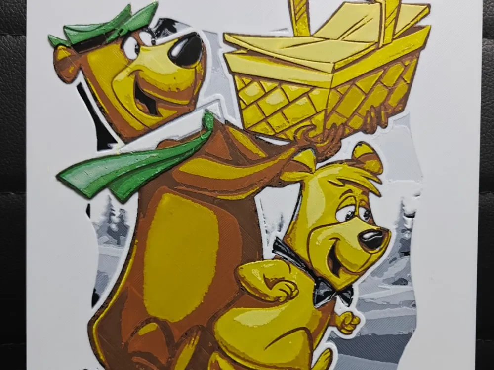 Yogi and Boo Boo Bear by TheHueforgeLady HueForge model: Yogi and Boo Boo Bear by TheHueforgeLady