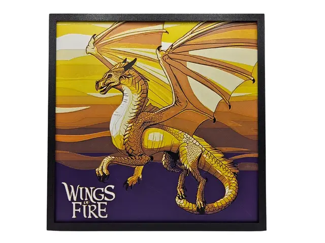 HueForge model: Sunny of the Sandwing Clan (Wings of Fire) by BusyKikiBee