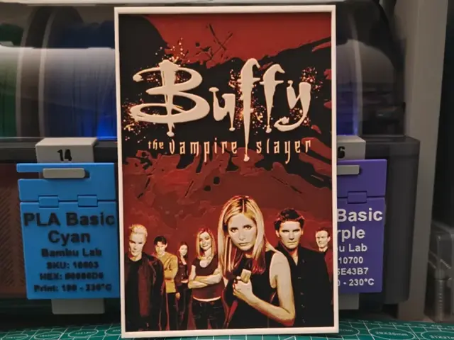 HueForge model: Buffy the Vampire Slayer Poster - Hueforge Art by Lumpy3D