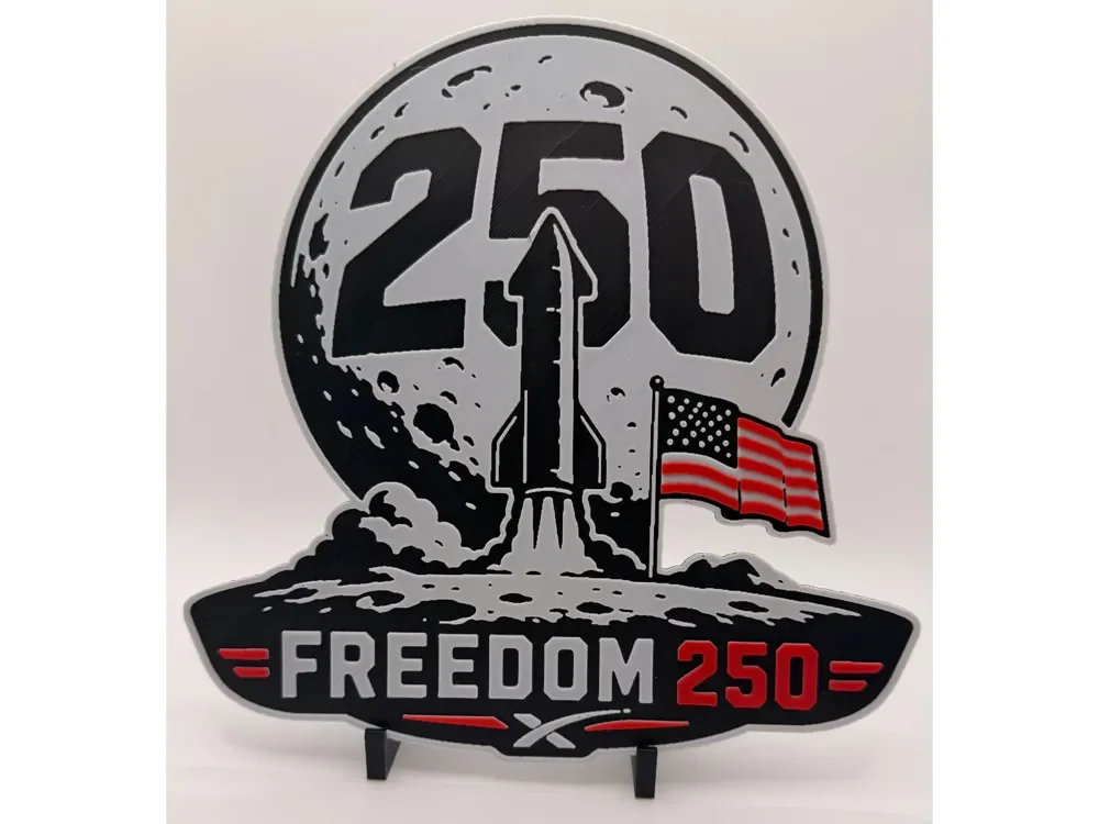 Freedom 250 Rocket HueForge Print by Thadius HueForge model: Freedom 250 Rocket HueForge Print by Thadius