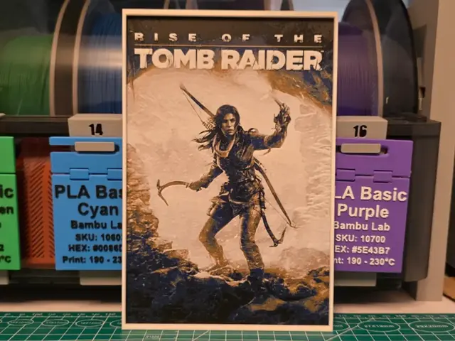 HueForge model: Rise of the Tomb Raider Poster - Hueforge Art by Lumpy3D