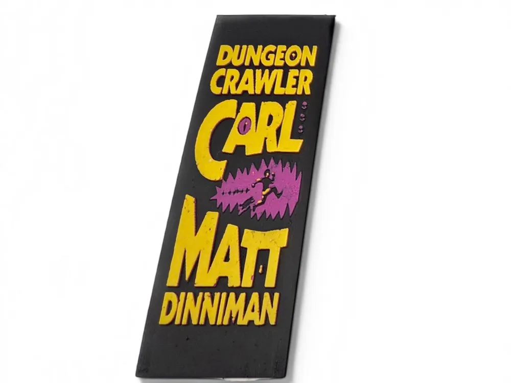 Dungeon Crawler Carl Book 1 50mm by 150mm Bookmark by MythicHue's HueForge model: Dungeon Crawler Carl Book 1 50mm by 150mm Bookmark by MythicHue's