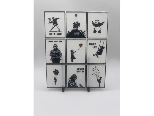 HueForge model: Banksy - Never Give Up - Hueforge Print by Thadius