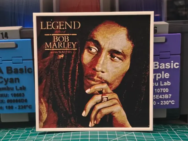 HueForge model: Bob Marley "Legend" Album - Hueforge Art by Lumpy3D