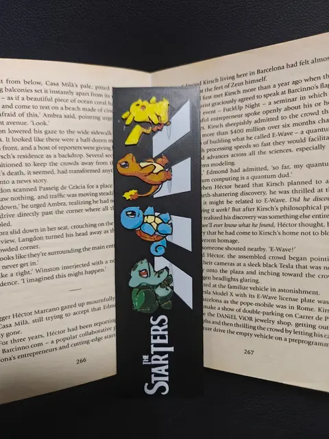 HueForge model: Pokemon The Starters Bookmark by TheHueforgeLady