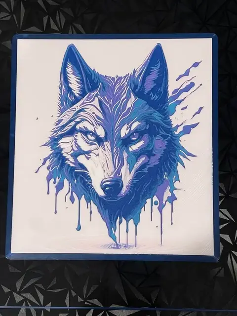 Wolf in Drip Style - Hueforge Print