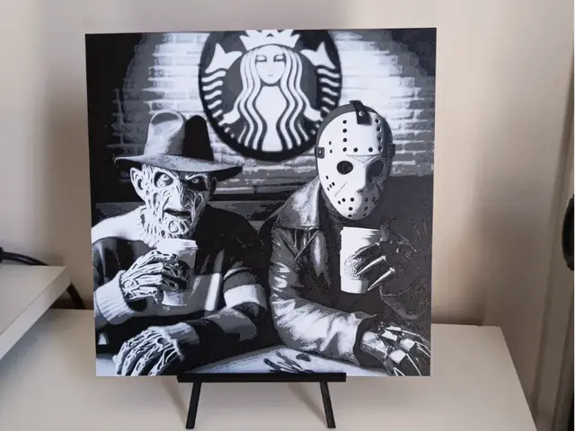 HueForge model: Starbucks Freddy Jason hueforge by 3DNesy