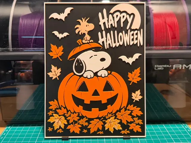 Snoopy and Woodstock Halloween Poster