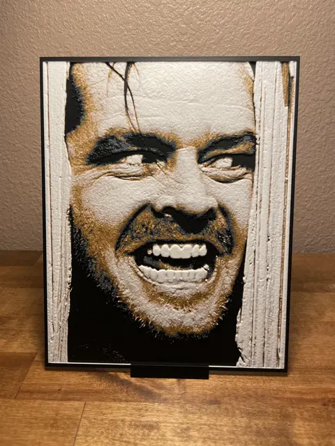 HueForge model: The Shinning - "Here's Johnny!" by Cloudy Nostalgia