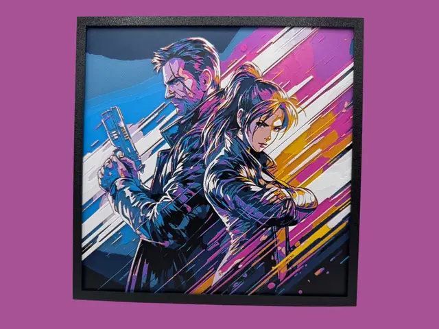HueForge model: Officer K and Joi - Blade Runner 2049 by Canadian Gamer