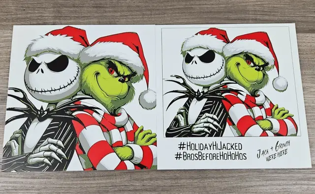 HueForge model: Jack Skellington and The Grinch by BusyKikiBee