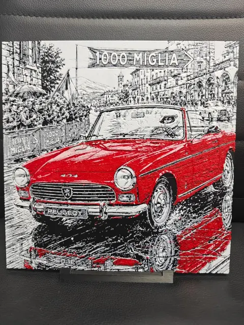 HueForge model: Peugeot 404 1000 Miglia race by TheHueforgeLady