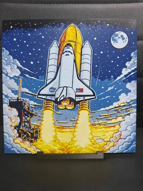 HueForge model: Space Shuttle by TheHueforgeLady