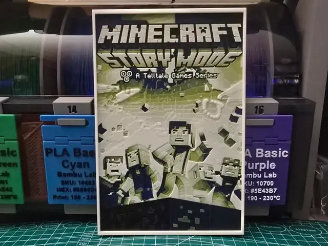 HueForge model: Minecraft: Story Mode Poster - Hueforge Art by Lumpy3D