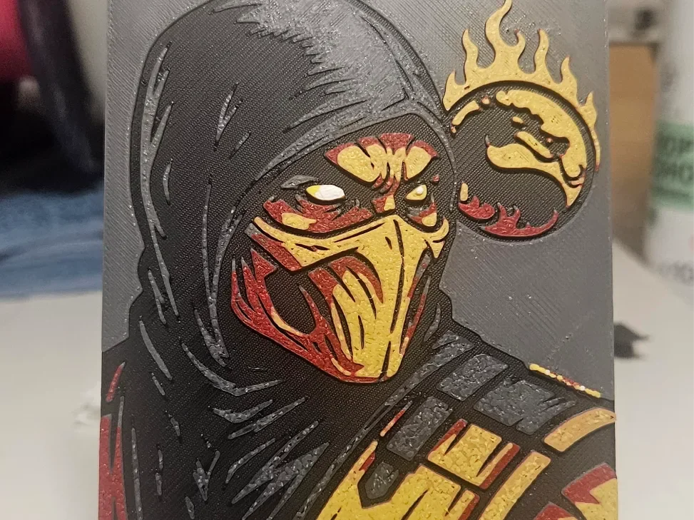 Scorpion Mortal Kombat by Mano's 3d_Art HueForge model: Scorpion Mortal Kombat by Mano's 3d_Art