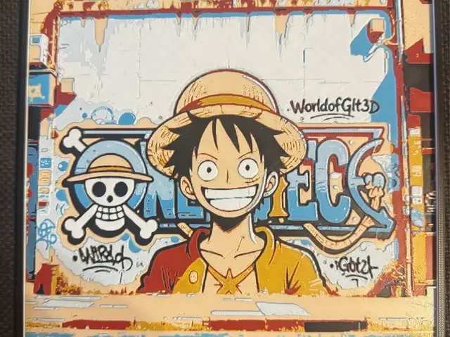 HueForge model: Street Art Lufy One Piece by World of Glt 3d