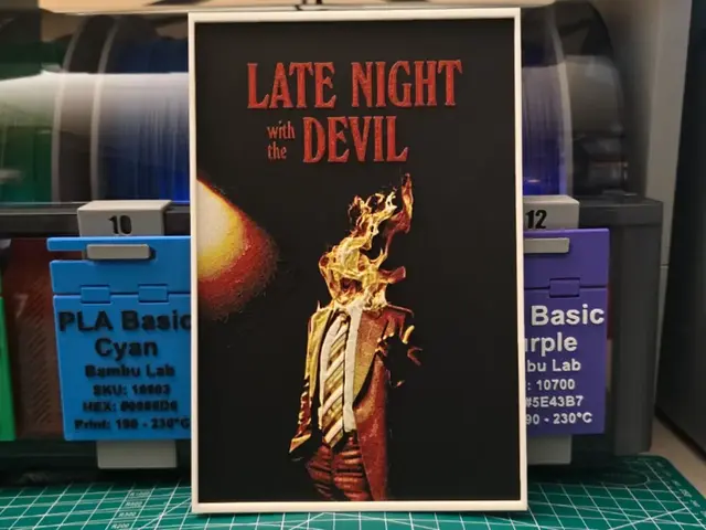 HueForge model: Late Night with the Devil Poster - Hueforge Art by Lumpy3D