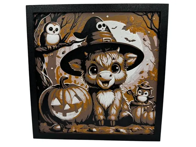 HueForge model: Halloween Highland Cow by Canadian Gamer